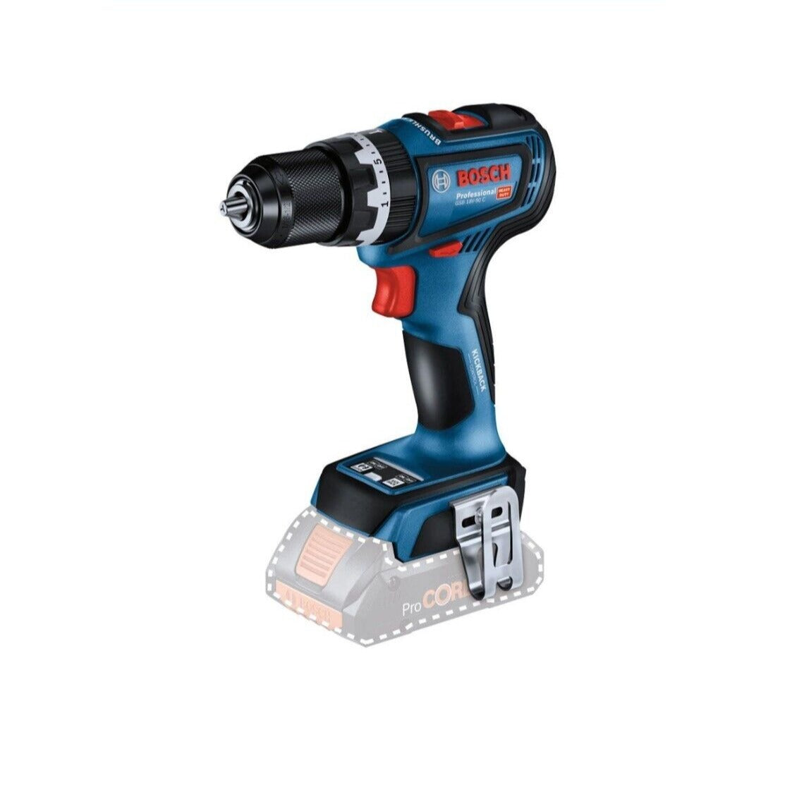 Bosch GSB 18V-90C Combi Drill, Body Only in Carton