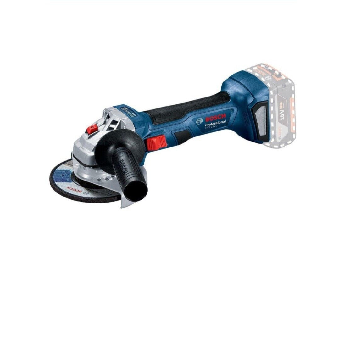 BOSCH GWS 18V-7 Angle Grinder, Body Only in Carton