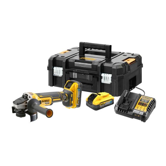 DeWalt DCG409H2T 18v XR Angle Grinder Powerstack Kit