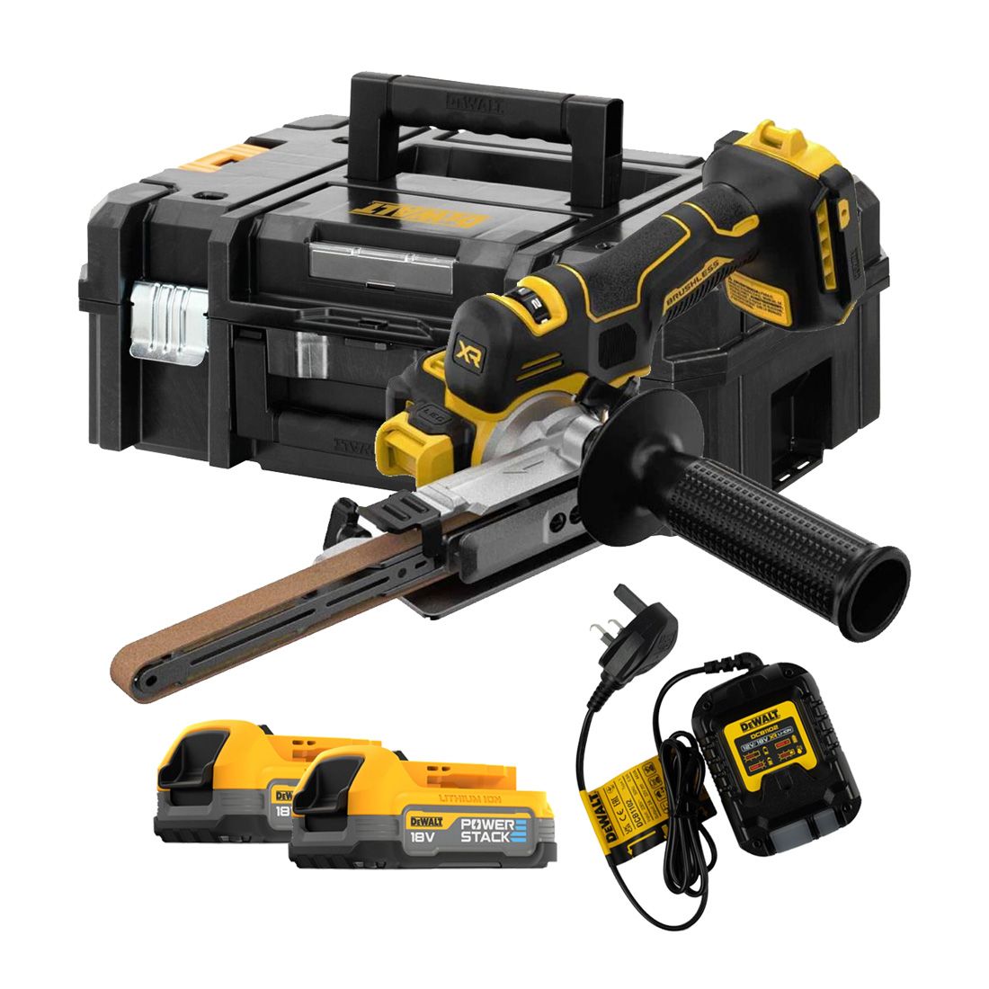 Dewalt DCM200E2T 18v Brushless Band File Kit.