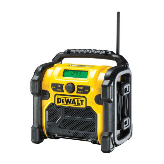 DeWalt DCR020 10.8v-18v Compact DAB/FM Radio, Body Only